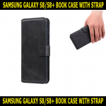 Leather Wallet Book Case Cover with Strap For Samsung Galaxy S8/S8+ Slim Fit and Sophisticated in Look